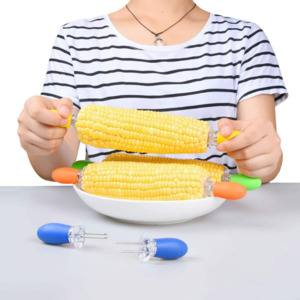 Силиконовые ручки для удобного поедания кукурузы (4 пары)