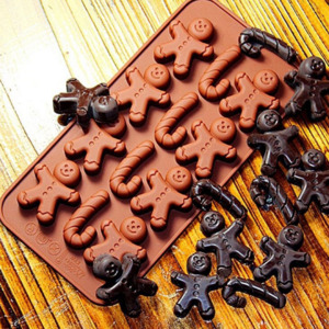 Силиконовая форма для изготовления шоколада Человечек 21 х 11 см