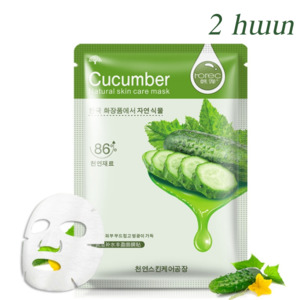 Отбеливающая и освежающая тканевая маска Огурец (Cucumber) (2 шт.)