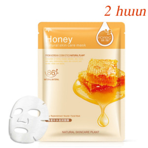 Հանգստացնող և դեմքը մաքրող դիմակ Honey (2 հատ) 